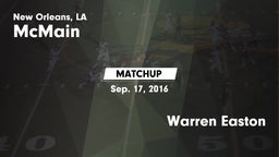 Matchup: McMain vs. Warren Easton 2016