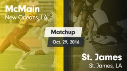 Matchup: McMain vs. St. James  2016