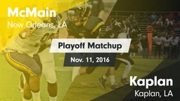 Matchup: McMain vs. Kaplan  2016