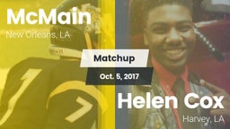 Matchup: McMain vs. Helen Cox  2017