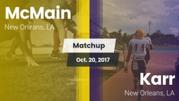 Matchup: McMain vs. Karr  2017