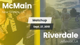 Matchup: McMain vs. Riverdale  2018