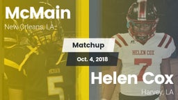 Matchup: McMain vs. Helen Cox  2018