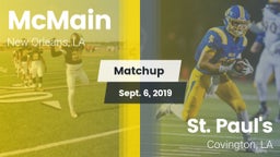 Matchup: McMain vs. St. Paul's  2019