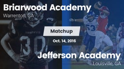 Matchup: Briarwood Academy vs. Jefferson Academy  2016