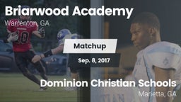 Matchup: Briarwood Academy vs. Dominion Christian Schools 2017