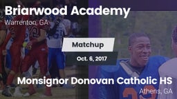 Matchup: Briarwood Academy vs. Monsignor Donovan Catholic HS 2017