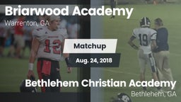 Matchup: Briarwood Academy vs. Bethlehem Christian Academy  2018