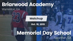 Matchup: Briarwood Academy vs. Memorial Day School 2019