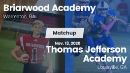 Matchup: Briarwood Academy vs. Thomas Jefferson Academy  2020