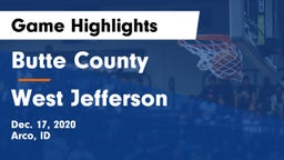 Butte County  vs West Jefferson  Game Highlights - Dec. 17, 2020