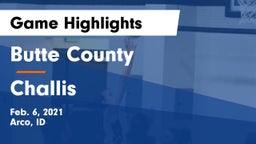 Butte County  vs Challis  Game Highlights - Feb. 6, 2021