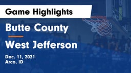Butte County  vs West Jefferson  Game Highlights - Dec. 11, 2021