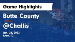 Butte County  vs @Challis Game Highlights - Jan. 26, 2022