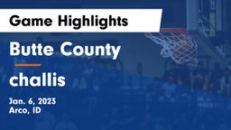 Butte County  vs challis Game Highlights - Jan. 6, 2023