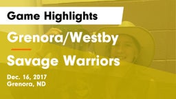 Grenora/Westby  vs Savage Warriors Game Highlights - Dec. 16, 2017
