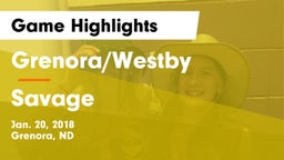 Grenora/Westby  vs Savage Game Highlights - Jan. 20, 2018