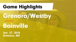 Grenora/Westby  vs Bainville Game Highlights - Jan. 27, 2018