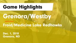 Grenora/Westby  vs Froid/Medicine Lake Redhawks Game Highlights - Dec. 1, 2018