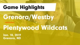 Grenora/Westby  vs Plentywood Wildcats Game Highlights - Jan. 18, 2019