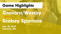 Grenora/Westby  vs Scobey Spartans Game Highlights - Jan. 25, 2019