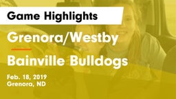 Grenora/Westby  vs Bainville Bulldogs Game Highlights - Feb. 18, 2019