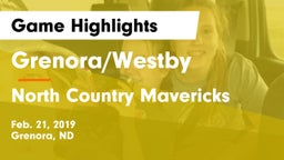 Grenora/Westby  vs North Country Mavericks Game Highlights - Feb. 21, 2019