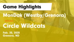 MonDak (Westby/Grenora) vs Circle Wildcats Game Highlights - Feb. 20, 2020