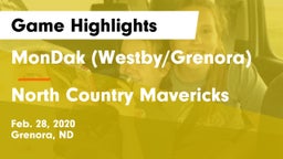 MonDak (Westby/Grenora) vs North Country Mavericks Game Highlights - Feb. 28, 2020