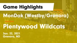 MonDak (Westby/Grenora) vs Plentywood Wildcats Game Highlights - Jan. 22, 2021