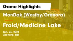 MonDak (Westby/Grenora) vs Froid/Medicine Lake  Game Highlights - Jan. 26, 2021