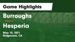 Burroughs  vs Hesperia  Game Highlights - May 10, 2021
