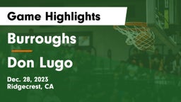 Burroughs  vs Don Lugo  Game Highlights - Dec. 28, 2023