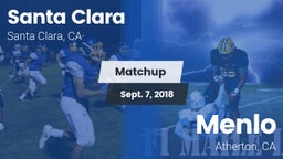 Matchup: Santa Clara vs. Menlo  2018