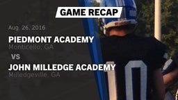 Recap: Piedmont Academy  vs. John Milledge Academy  2016