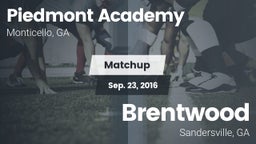 Matchup: Piedmont Academy vs. Brentwood  2016