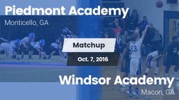 Matchup: Piedmont Academy vs. Windsor Academy  2016