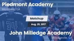 Matchup: Piedmont Academy vs. John Milledge Academy  2017