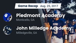 Recap: Piedmont Academy  vs. John Milledge Academy  2017