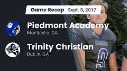 Recap: Piedmont Academy  vs. Trinity Christian  2017