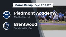 Recap: Piedmont Academy  vs. Brentwood  2017