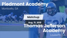 Matchup: Piedmont Academy vs. Thomas Jefferson Academy  2018