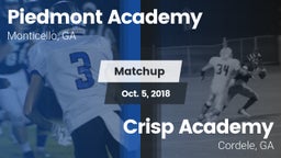 Matchup: Piedmont Academy vs. Crisp Academy  2018