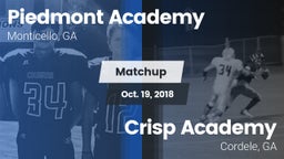 Matchup: Piedmont Academy vs. Crisp Academy  2018