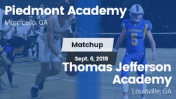 Matchup: Piedmont Academy vs. Thomas Jefferson Academy  2019