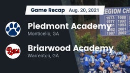 Recap: Piedmont Academy  vs. Briarwood Academy  2021