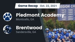 Recap: Piedmont Academy  vs. Brentwood  2021