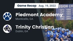 Recap: Piedmont Academy  vs. Trinity Christian  2022