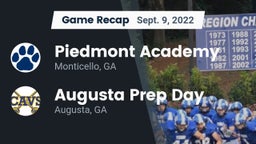Recap: Piedmont Academy  vs. Augusta Prep Day  2022