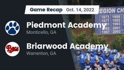 Recap: Piedmont Academy  vs. Briarwood Academy  2022